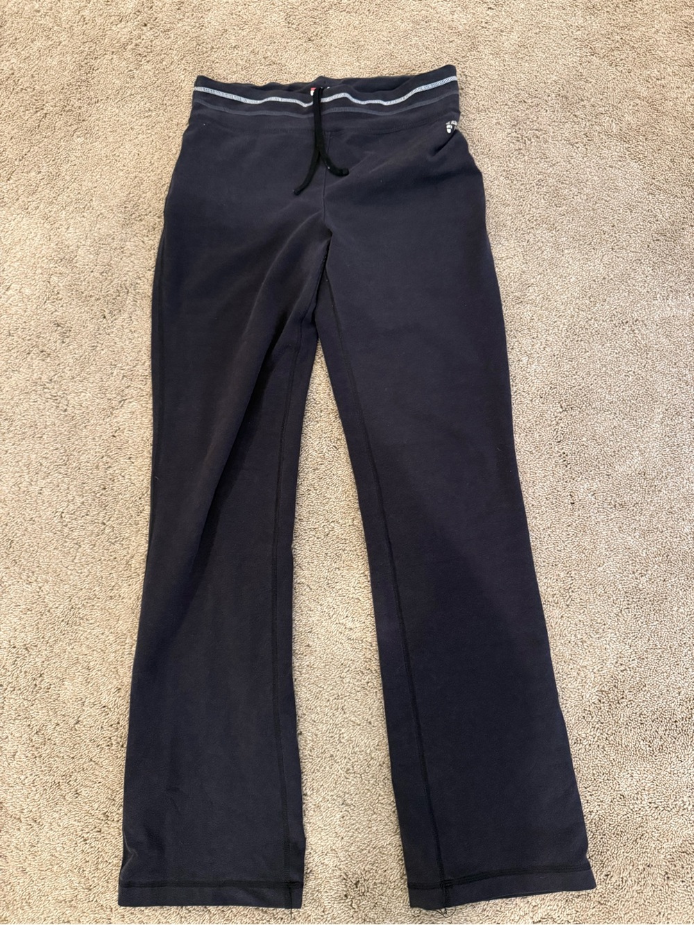 Fila Black Sports Leggings with Logo Detail